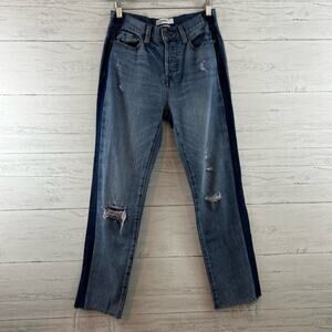 Pistola Released Seam Straight Leg Distressed Jeans Size 25